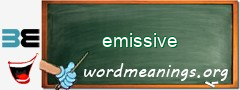 WordMeaning blackboard for emissive